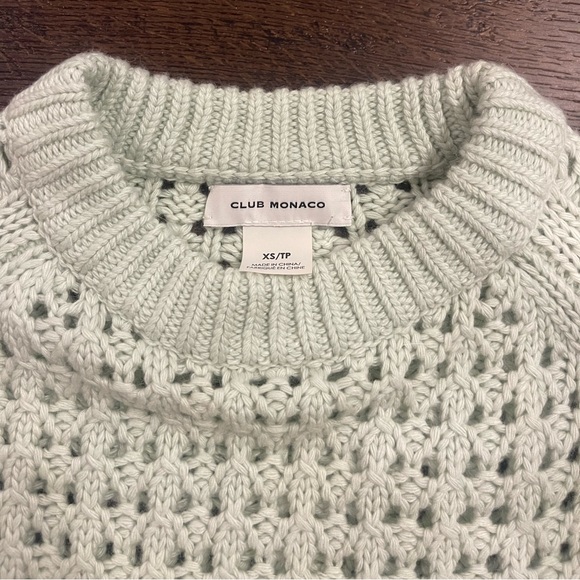 NWOT Club Monaco Open Stitch Sweater - Picture 5 of 10